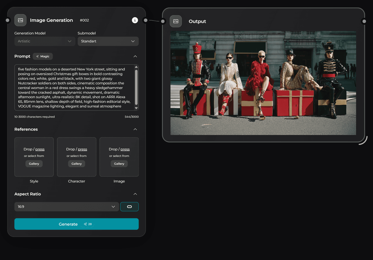 Step 1: Base image creation with Artistic model
